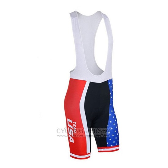 2018 Cycling Jersey USA Blue and Red Short Sleeve and Bib Short